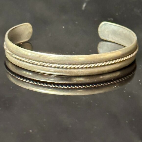 MEXICANA Jewelry - Sterling Silver Mexico Mexican Cuff Bracelet 925 solid tested Mexicana small med